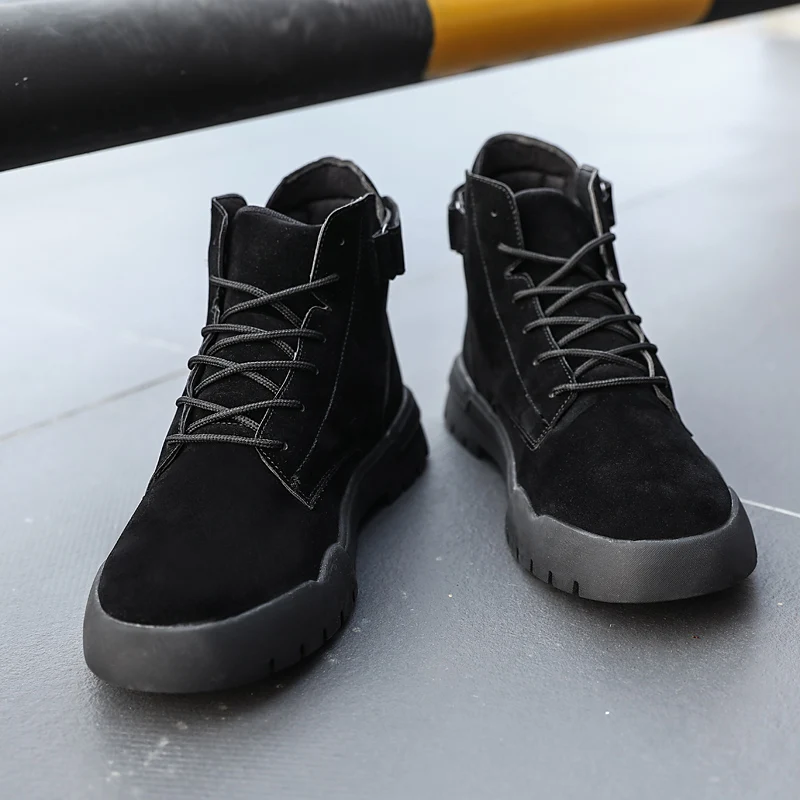 

Men's ankle boots winter warm plush snow boots outdoor sports shoes work boots male rubber winter men's boots large size 46