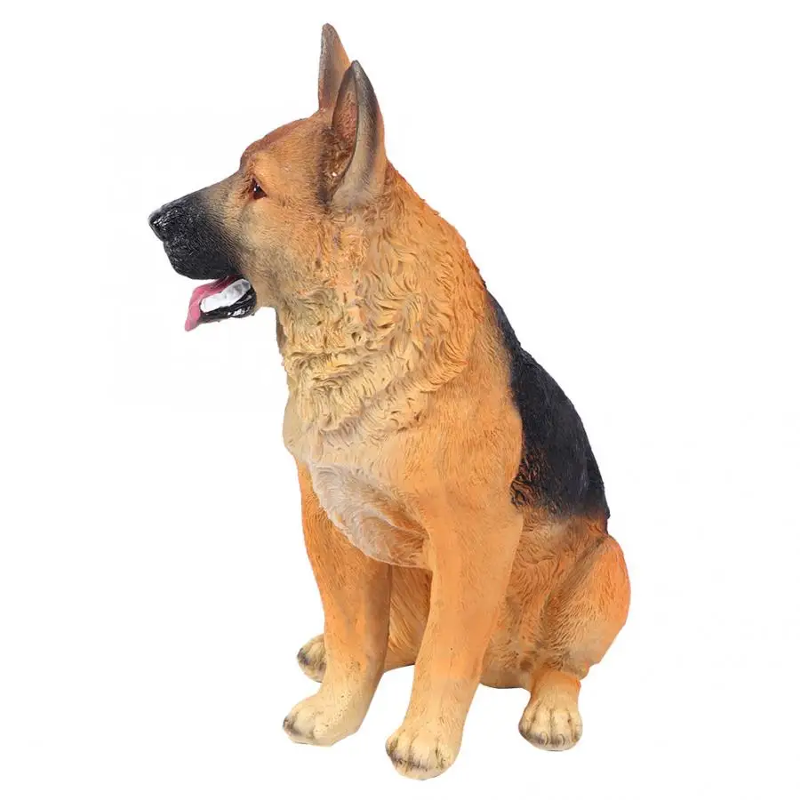 Садовые статуи для собаки из смолы Ландшафтная имитация статуэтка собак лужайки