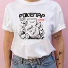 Женская футболка с карманами, модная футболка с рисунком монстра в стиле Харадзюку