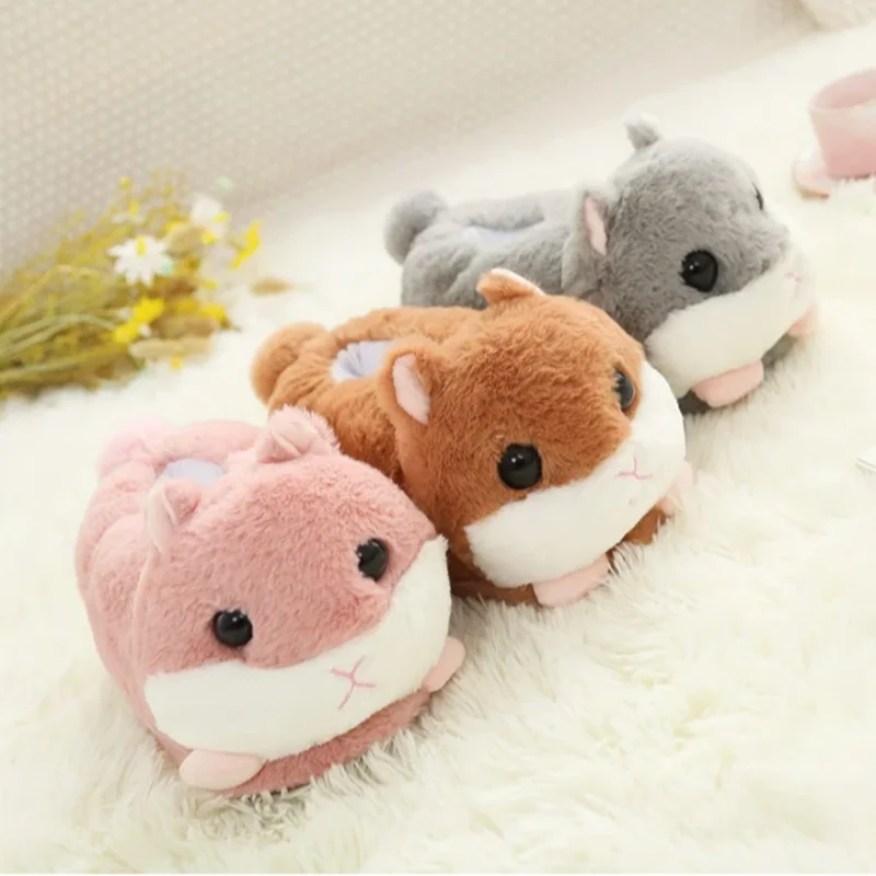 Милая мягкая плюшевая обувь для хомяка игрушка очень теплая женская дома милая