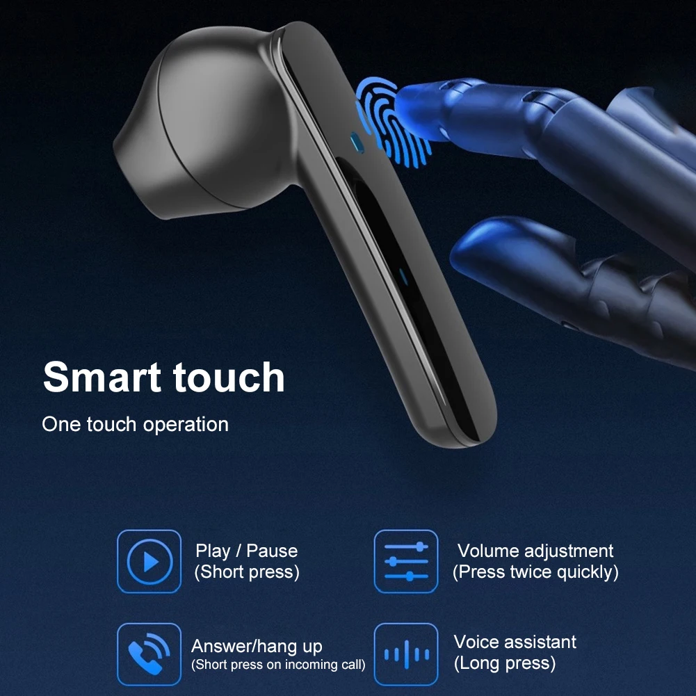 TWS-наушники T6 с поддержкой Bluetooth 5 0 и сенсорным управлением | Электроника