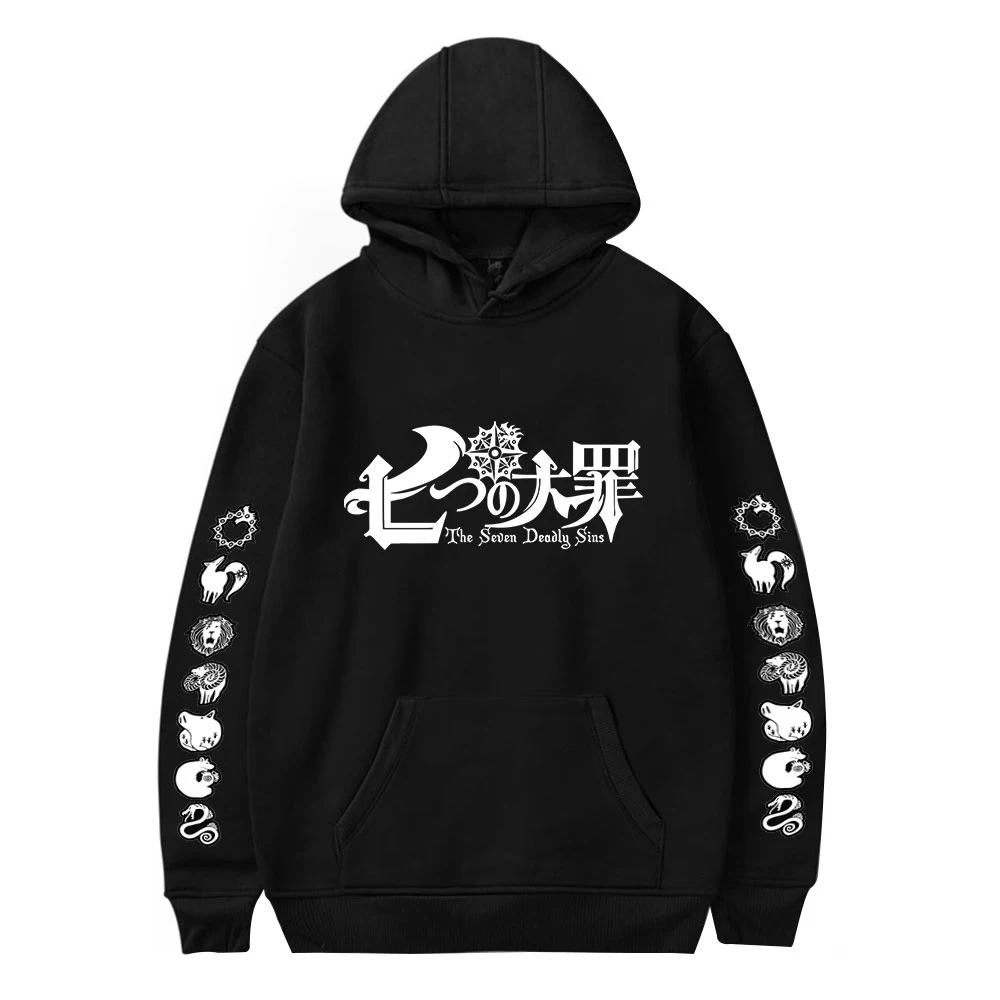 

Seven sins men and women new hip-hop hooded jacket with hood popular and popular white winter pullover