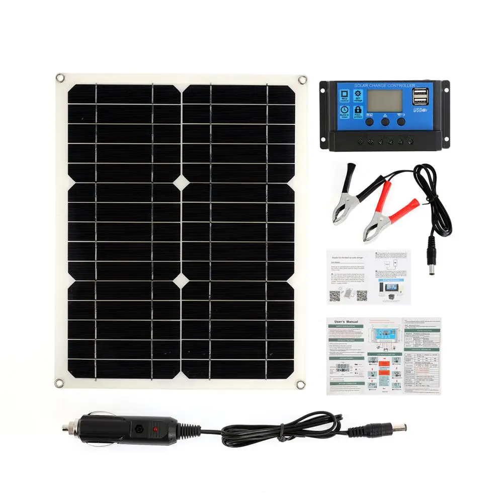 180W 12V переносной Панели солнечные комплект с 20A за максимальной точкой мощности