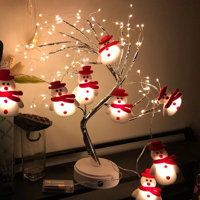 

1.65M 10LED Snowman Elk String Light Merry Christmas Decor for Home Xmas Tree Ornaments Santa Claus Gifts 2021 New Year Navidad