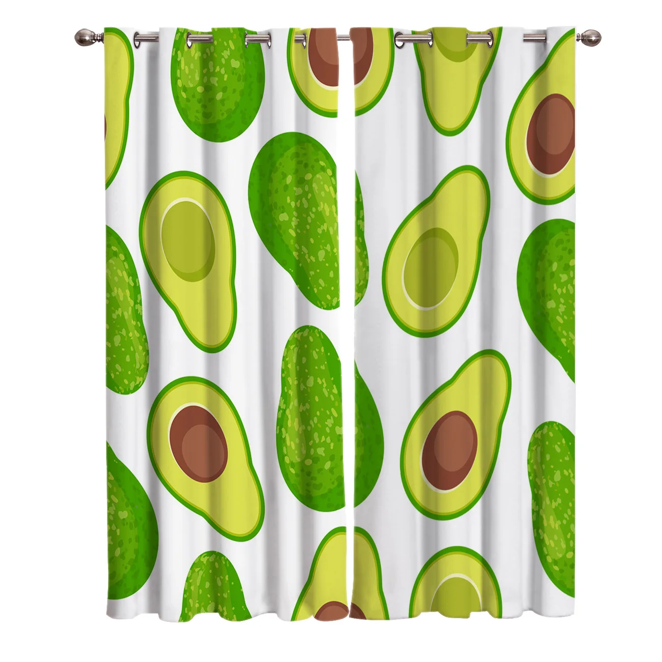 Затемняющие оконные шторы с авокадо и зелеными желтыми фруктами занавеска для
