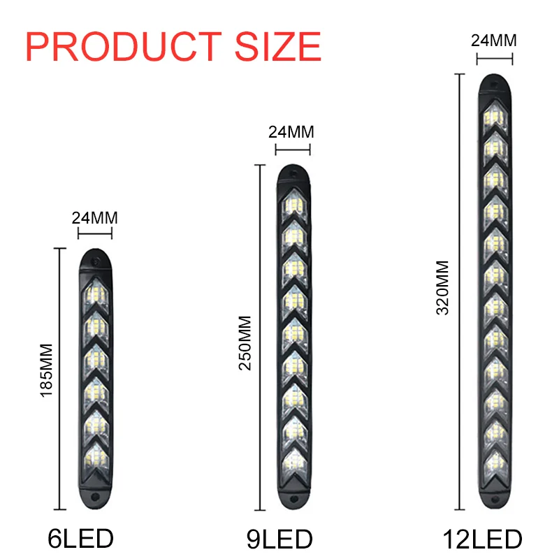 Дневные ходовые огни 2 шт. 6/9/12 светодиодов Автомобильные дневные наглазные 12 Вт 18