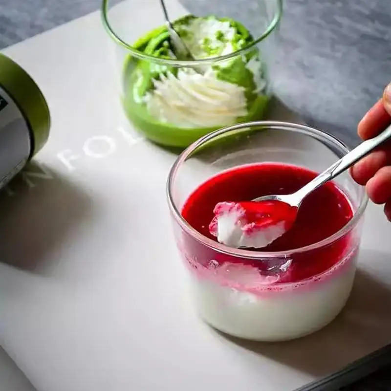 Стеклянная посуда чашки для фруктов десертов йогурта кухонные прозрачные 2