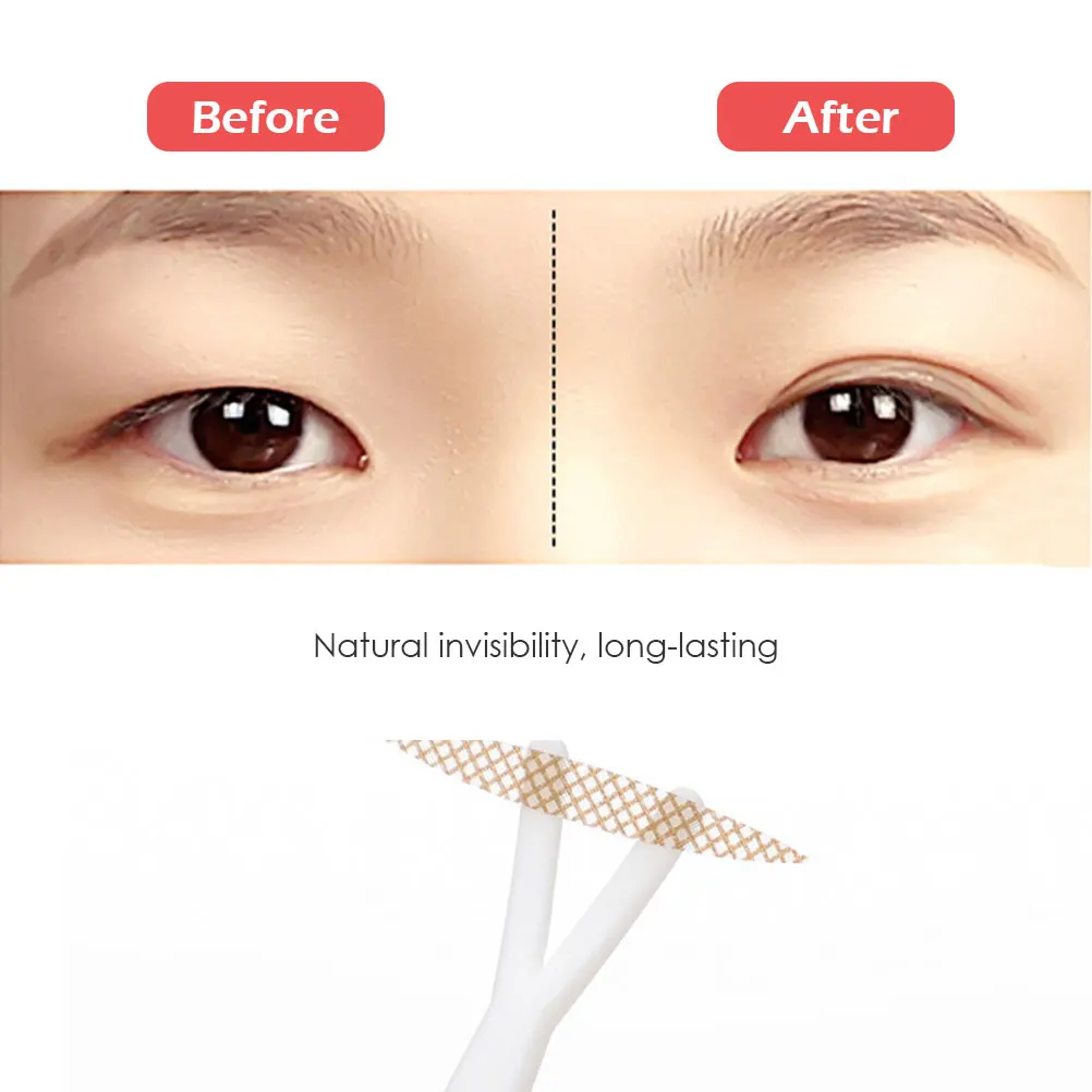 800 наклейки для двойного века полосатый Невидимый Mesh Bud Silk Screen | Красота и здоровье