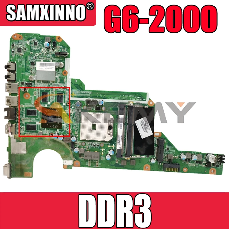

683030-501 683030-601 материнская плата для ноутбука HP Pavilion G6-2000 материнская плата для ноутбука DA0R53MB6E1 216-0833000 DDR3