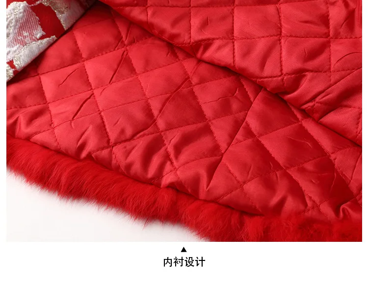 new year chinese-style dress Tang Costume collar cotton-padded jacket retro printing long-sleeved Short coat winter jackets