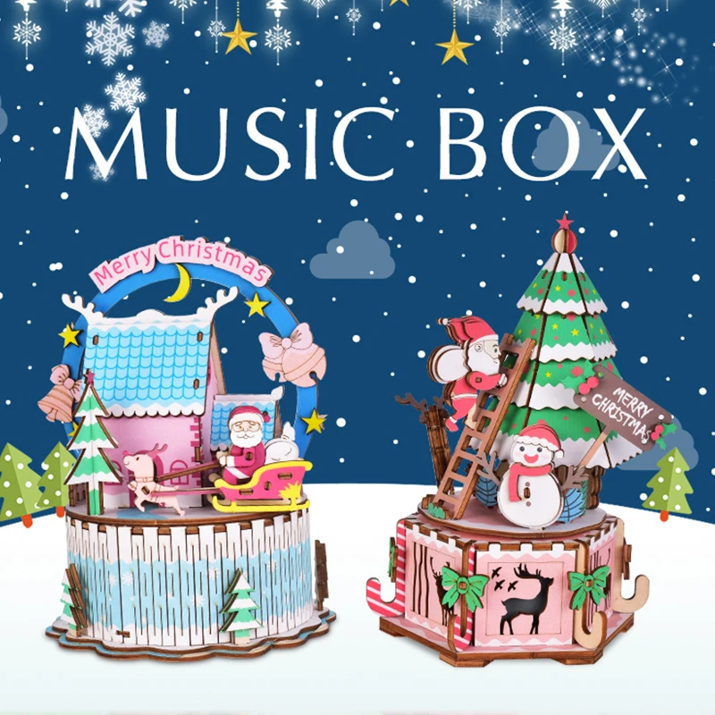 CUTEBEE DIY музыкальная шкатулка кукольный домик Миниатюрный Кукольный с деревянная