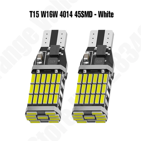 Лампы заднего хода светодиодсветодиодный T15 W16W 45 SMD 4014, 2 шт.