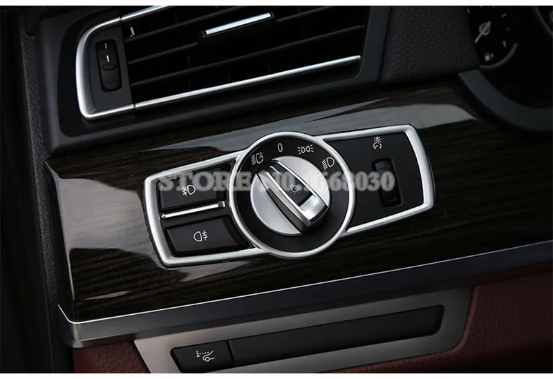 

ABS Inner Head Light Switch Cover Trim For BMW 7 Series F01 F02 2009-2015 3pcs Car accesories interior Car decoration