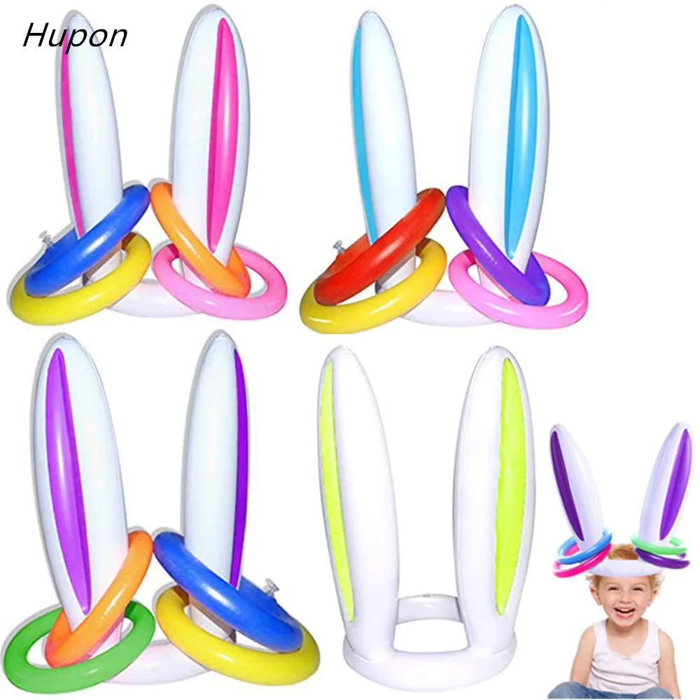 

Easter Game PVC Inflatable Rabbit Ears Hat Ring Toss Easter Gift for Kids Birthday Party Game Bunny Easter Decoration Supplies