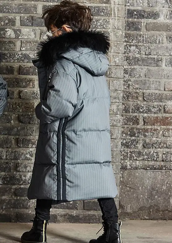 

2019 Winter New Children Hooded Retro Down Jacket Casual Big Fur collar Outerwear Modis Kids Down Jacket For Cold Weather Y1964