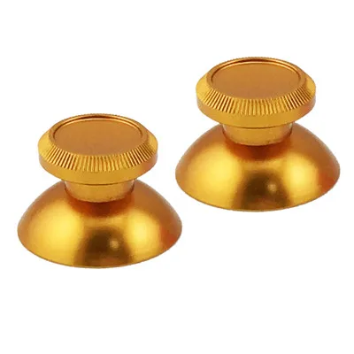 Алюминиевый металлический 3D Аналоговый джойстик для Playstation 4 PS4 Slim Pro thumb Stick grip cap Замена для xbox ONE контроллер - Цвет: gold