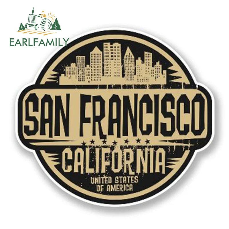 EARLFAMILY, 13 см x 10 см, автомобильный стиль, Сан-Франсиско, США, California, Виниловая наклейка, автомобильная наклейка, водонепроницаемый бампер, аксессуары для окон