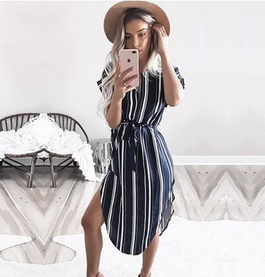 

Elegant Asymmetrical Dresses Women Dress Summer 2021 Dress Midi Female Plus Size Casual