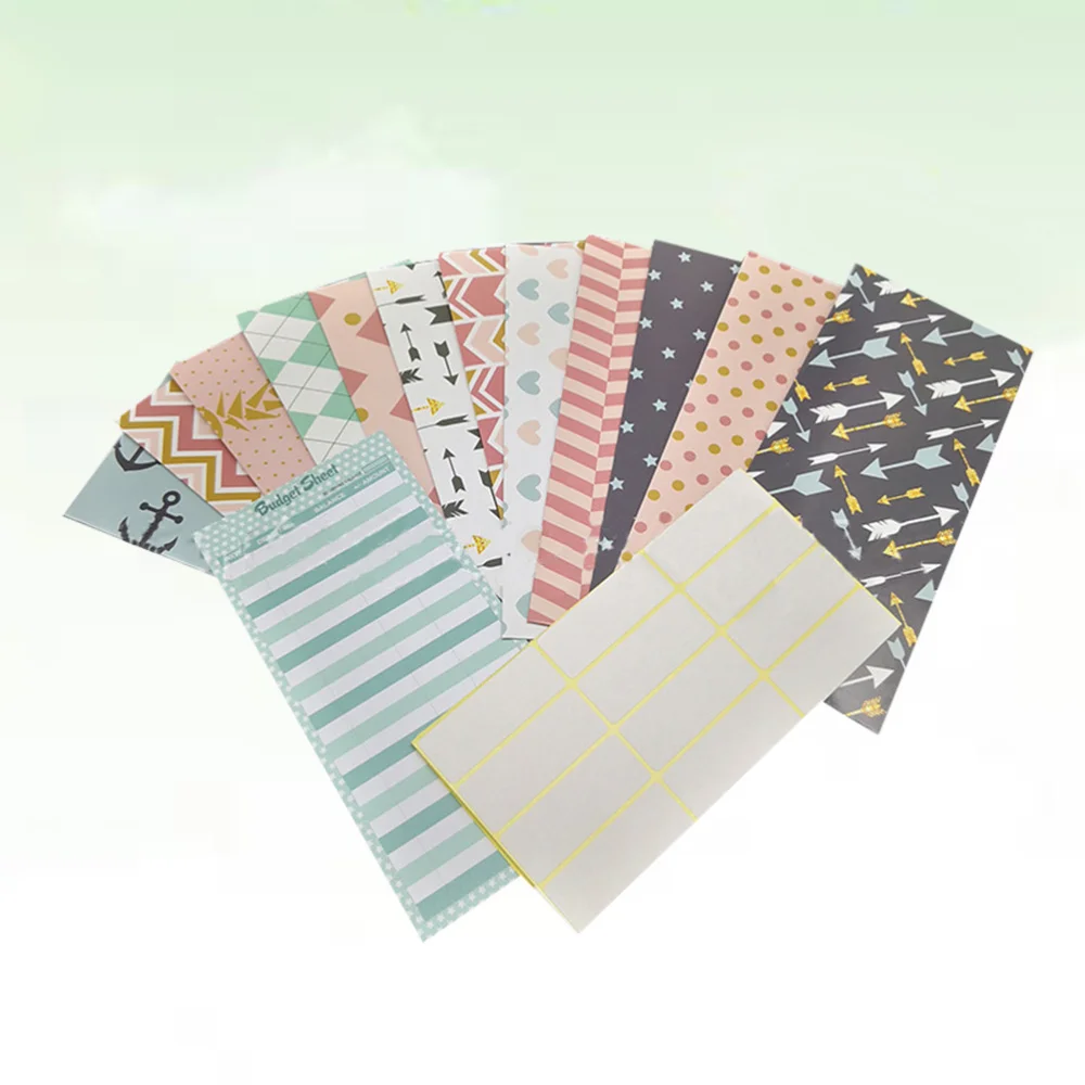 

12 Pcs High-grade Elegant Envelopes Creative Budget Envelope Set Cash Budget Envelope Business Envelopes for Invitation Post Dis