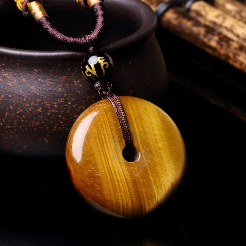 Ожерелье Цикада из натурального камня тигровый глаз очаровательные украшения