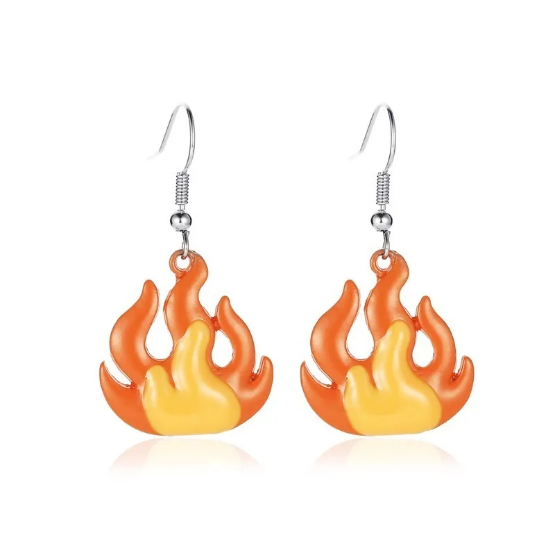 

Origin Summer Bohemian Arcylic multi-colored flame dangle earings for women Unique Design earings party jewelry accessories