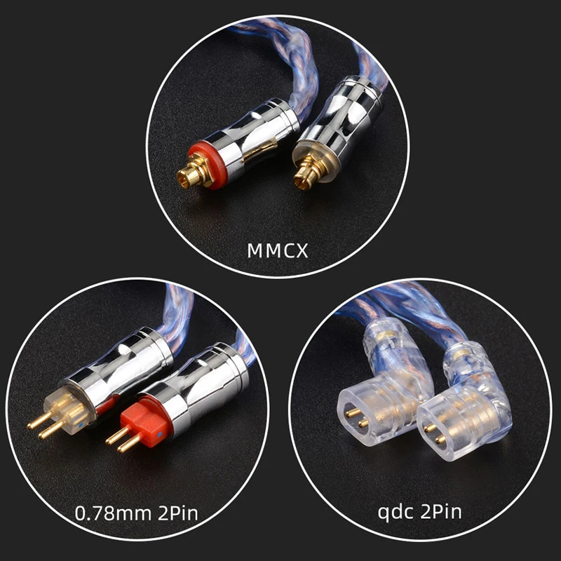 NiceHCK SpaceCloud Flagship 6N Silver Plated OCC+7N OCC Mix Litz  Earbud Cable 3.5/2.5/4.4mm MMCX/QDC/0.78 2Pin for LZ A7 MK3 enlarge
