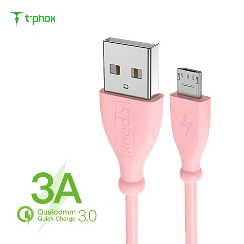 T-phox Micro USB кабель 3A Быстрая зарядка USB кабель для передачи данных для samsung Xiaomi LG планшет Android мобильный телефон usb зарядный шнур