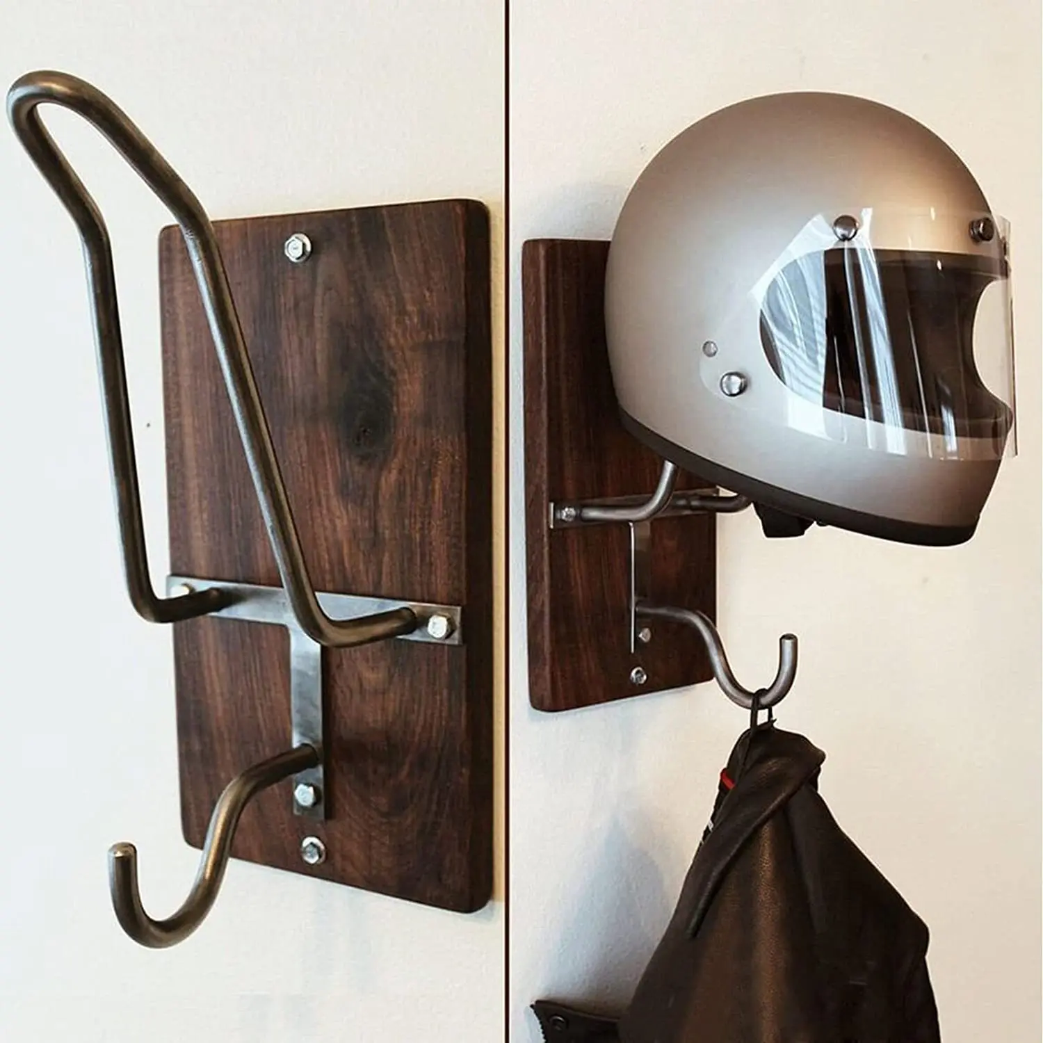 

Wall-Mounted Storage Rack Motorcycle Helmet Rack Cloth Hooks Helmet Display Shelves Organizer Coats Caps Hats Storage Hook 2022
