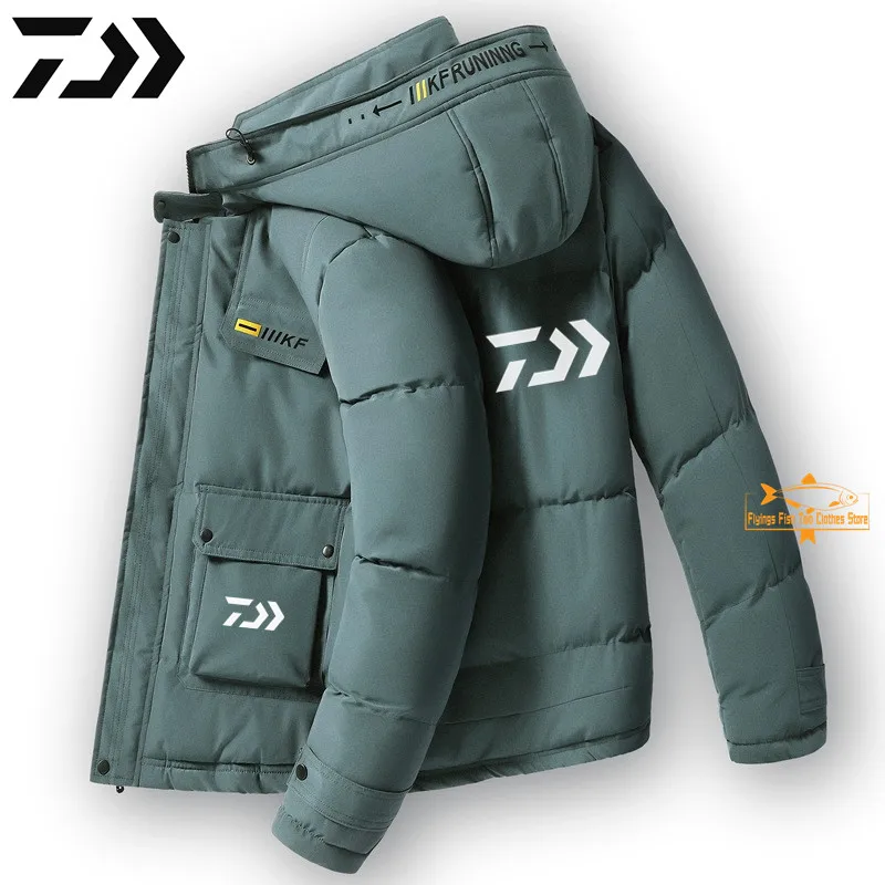 

Suit for Fishing Winter Fishing Jacket Thicken Cotton Clothes Fishing Clothing Thermal Outdoor Fishing Shirt Hooded Coat Men