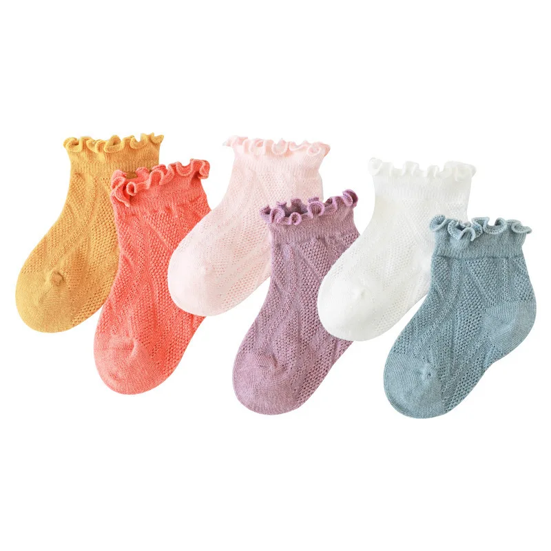 

0-8Y 2021 New Baby Socks Spring Autumn Summer Thin Baby Infant Socks Cute Elastic Breathable Non-restricted Mesh Children Socks