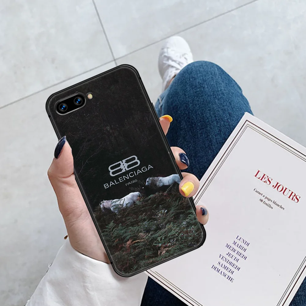 

Luxury Brand French Phone Case Cover Hull For HUAWEI Honor 6A 7A 7C 8 8A 8S 8x 9 9x 10 10i 20 Lite Pro black Bumper Silicone