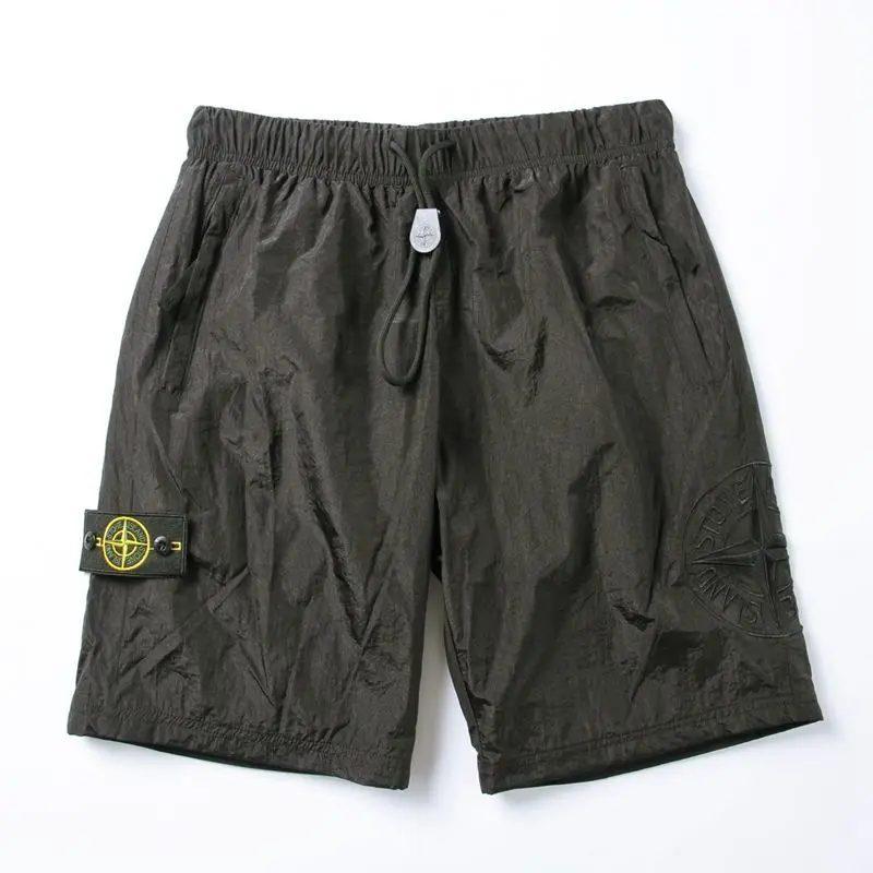 

European and American shorts men loose sports leisure metal nylon pants embroidered