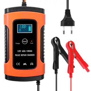 12v 6a lcd smart fast car battery charger for auto motorcycle lead acid agm gel batteries intelligent charging 12 v volt 6a free global shipping