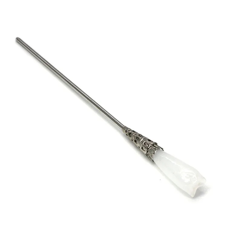 Этнический цветок белой орхидеи палочки для волос Винтажный серебряный головной