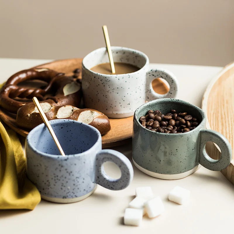 

Cool Designer Creative Retro Coffee Mug Handle Cup Milk Cups Japanese Ceramic Mugs Milk Cup Tumbler 200ml Drinkware Gift Teacup