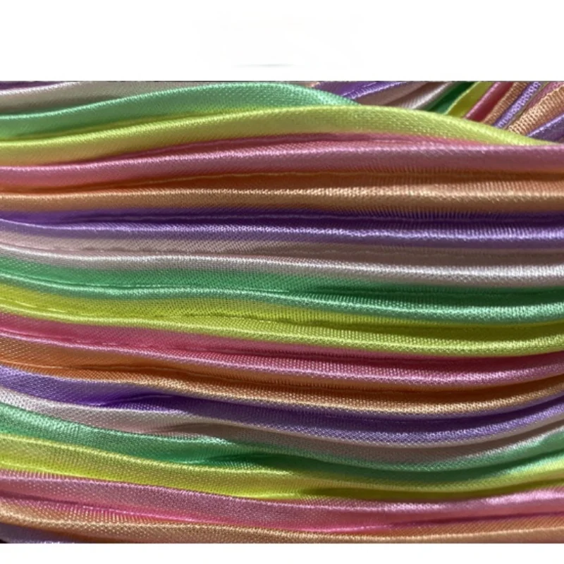 

Woman Casual Cool Rainbow Striped Pleated Long Sports Harem Pants 2021 Summer Loose Thin High Waisted Sweatpants Women Baggy