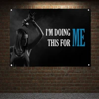 im doing this for me yoga gym wall decor lose weight workout motivation banners flags wall hanging canvas painting print art