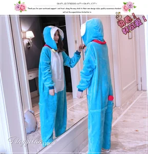 Новинка; Обувь для косплея; Аниме Комбинезоны Doraemon Косплэй Костюм Животного Пижамы фланелевый флисовый пижамный комплект, секс-игрушка для взрослых Для женщин пижамы вечерние комбинезон
