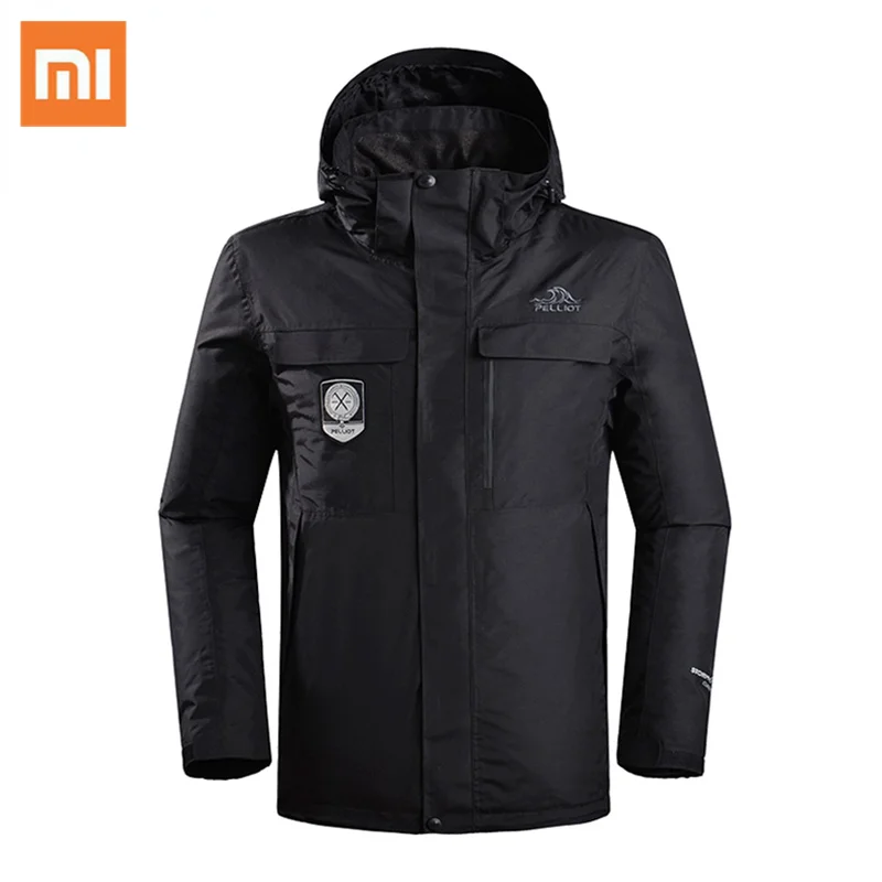 

Xiaomi PELLIOT Winter Warm Jacket Men Autumn New Outwear Windproof Hat Hooded Parkas Jacket Men Casual Thick Waterproof Parkas