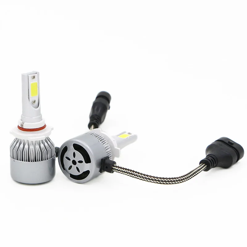 2 шт 12V 24V Авто Светодиодный фар H4 H7 H8/H11 9005/HB3 9006/HB4 H3 H13 9004 9007 72W фары для 7600LM белый электрическая лампочка для авто противотуманных фар 6000K