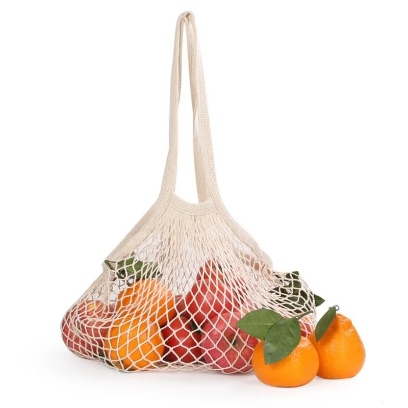 Новая хлопковая сумка сетчатая Сетчатая Сумка для покупок многоразовая складная