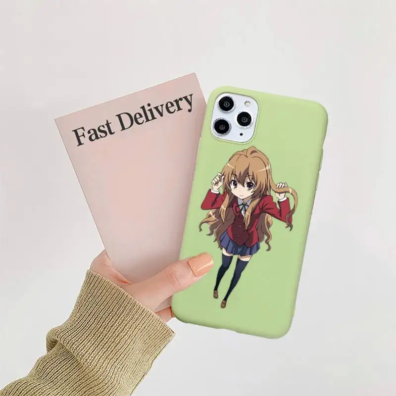 

Toradora Taiga aisaka anime high quality Phone Case shell Candy Color for iPhone 6 7 8 11 12 s mini pro X XS XR MAX Plus