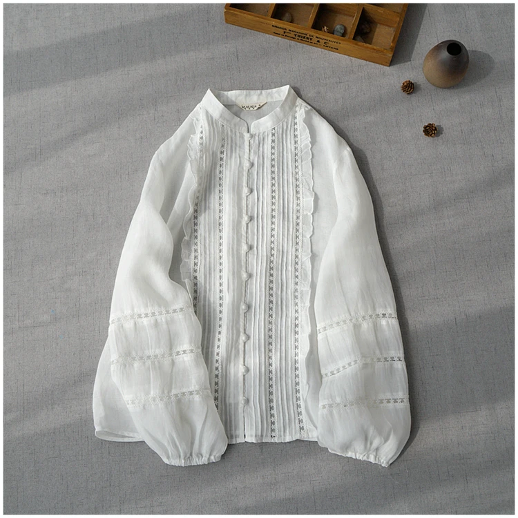 Нежная плиссированная кружевная Лоскутная дизайнерская винтажная хлопковая