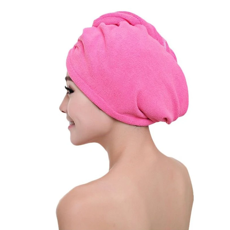 

Household Microfiber Absorbent Dry Hair Cap Super Absorbent Headscarf Towels Bathroom Multicolor Shower Cap for Girls Quick-Dry