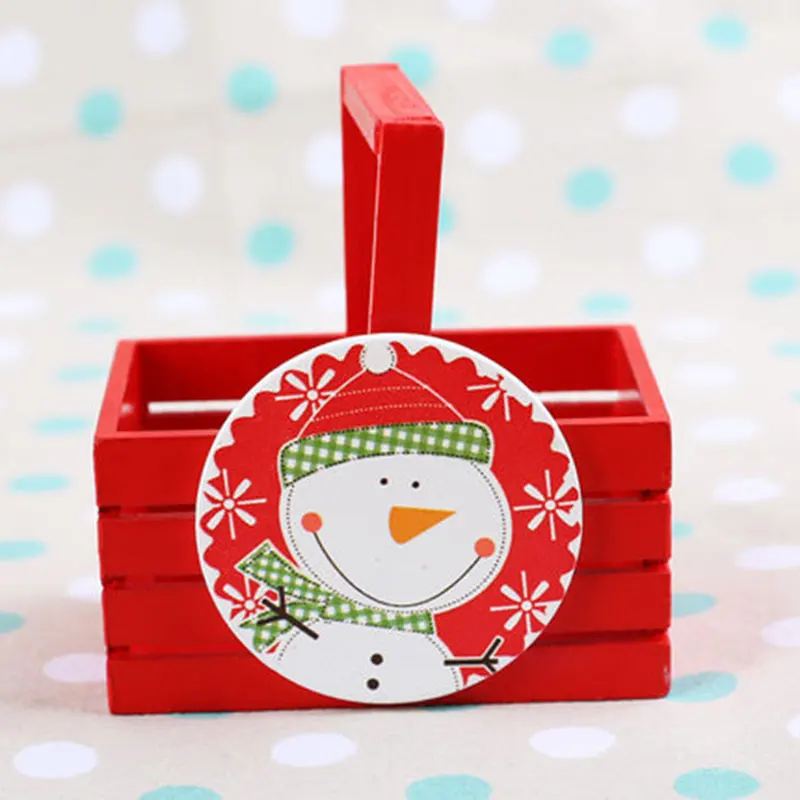 1pc Mini Christmas Candy Storage Basket Snowman Pattern Snack Chocolate Container Home Party Decor Kids's Gifts | Дом и сад