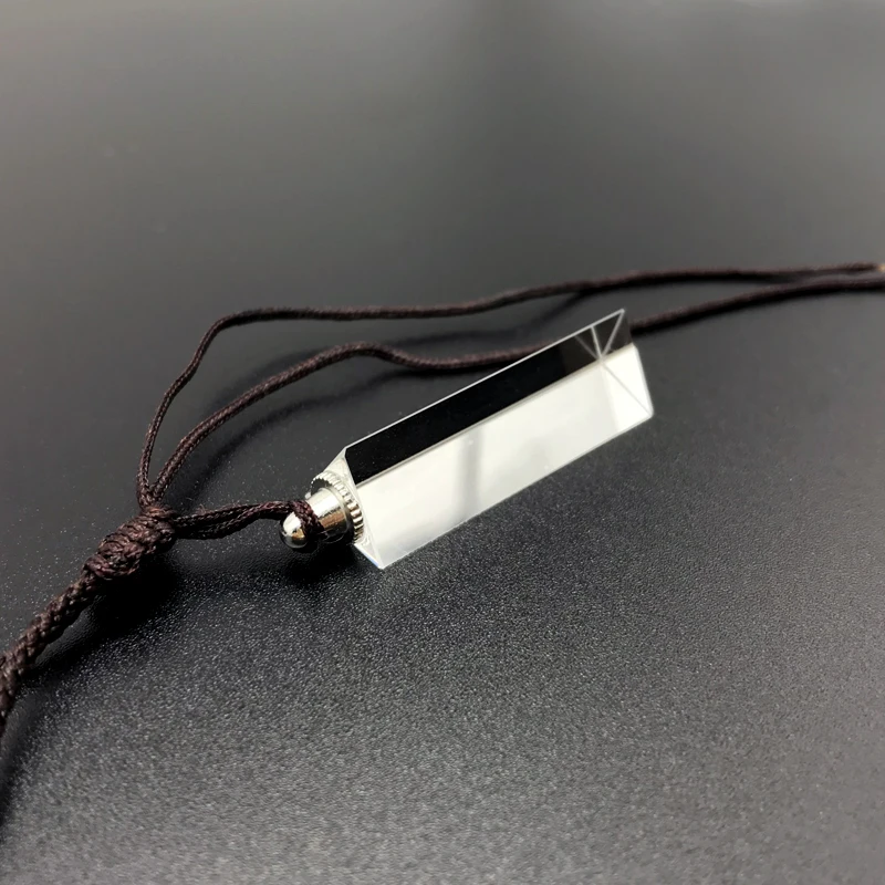 1 шт. Радужное специальное ожерелье с подвеской стеклянные призмы 10x10x30 мм