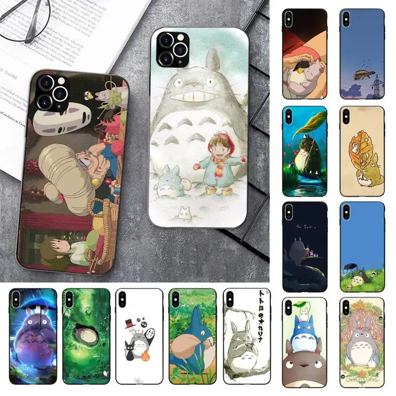 

Cartoon Totoro Phone Case for iPhone 13 11 12 pro XS MAX 8 7 6 6S Plus X 5S SE 2020 XR cover