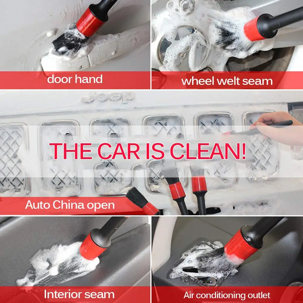 Щетки TiOODRE для детейлинга автомобиля 6 шт. детали чистки колес эмблемы двигателя