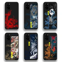 chinese style ferocious beast dragon tiger wolf phone case for samsung galaxy s21 plus ultra s20 fe m11 s8 s9 plus s10 5g lite
