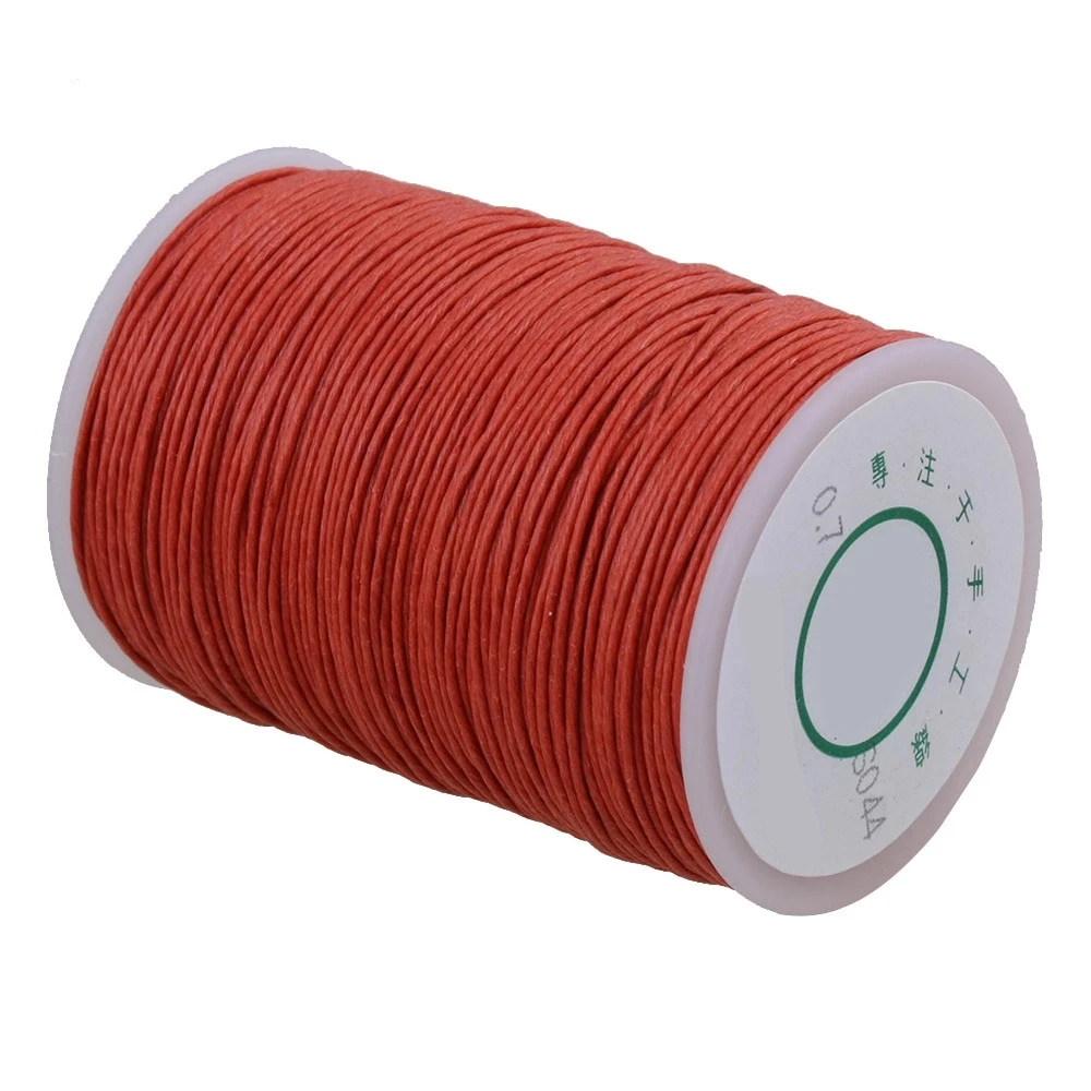 Вощеная нить оранжево-Красного цвета диаметром 0 7 мм для ручной работы шитья кожи